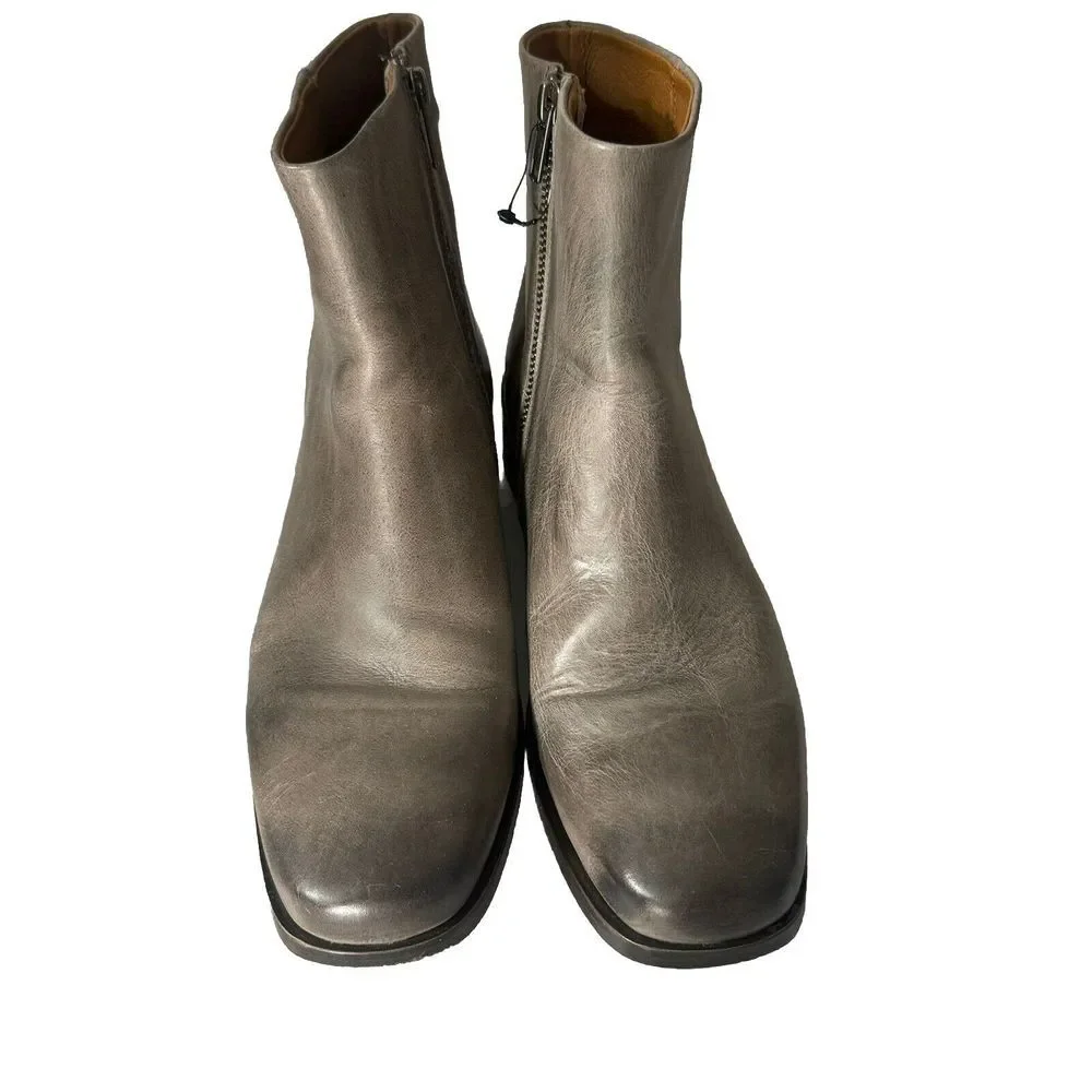 Frye River Inside Zip Bootie Women’s‎ 9.5 M Gray Leather Ankle Boots